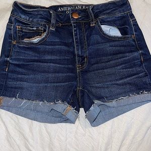 Stretchy dark wash shorts